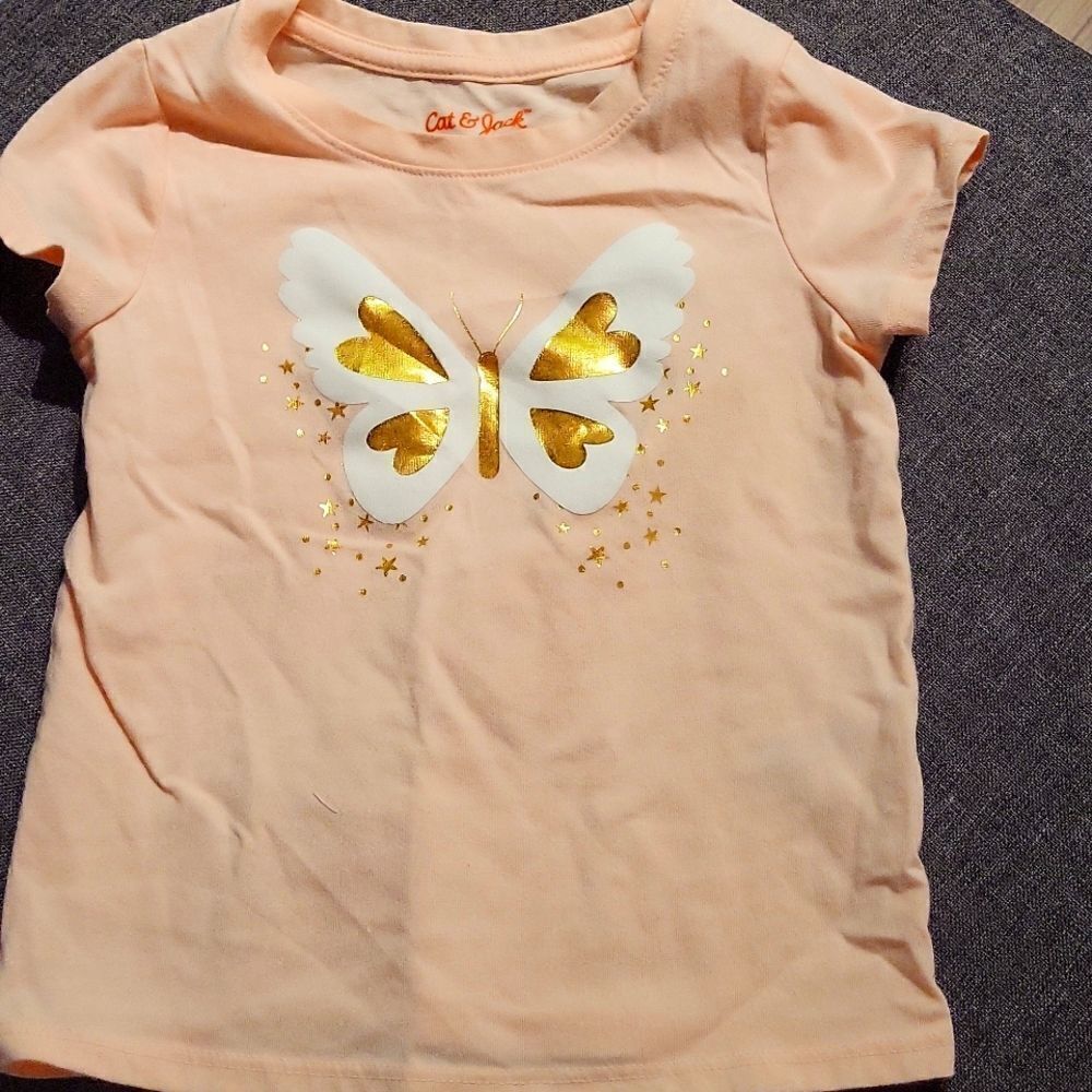 Cat & Jack Pink Butterfly Tshirt 3T